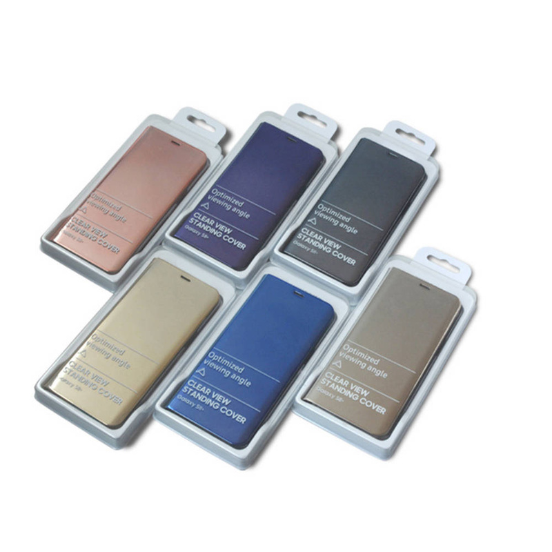 Etui Smart Clear View do Samsung Galaxy A14 5G srebrne