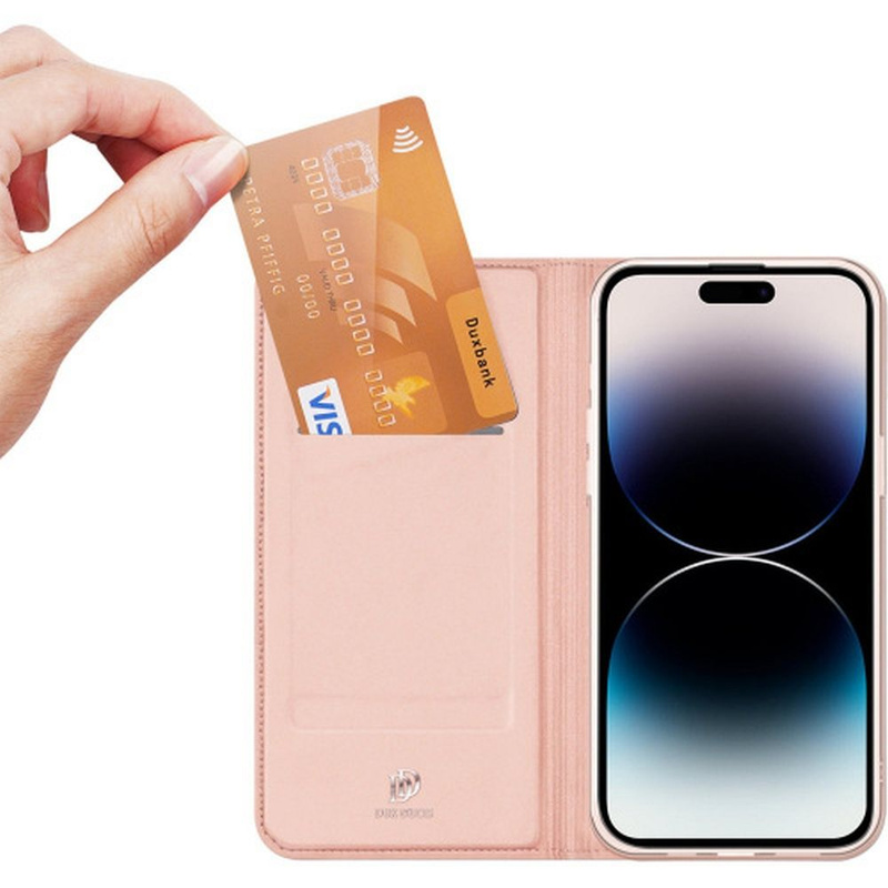Dux Ducis Skin Pro Wallet Case für iPhone 15 Pro Max – Pink