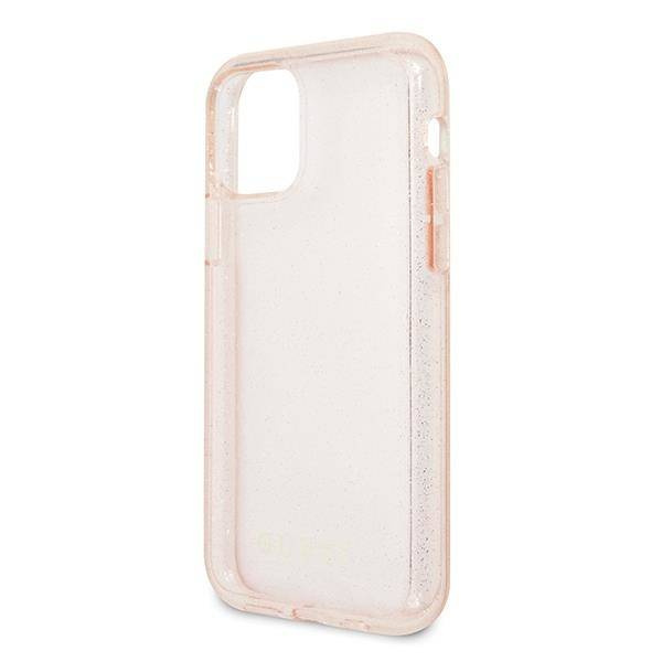 Guess GUHCN65PCGLPI iPhone 11 Pro Max różowy/pink hard case Glitter