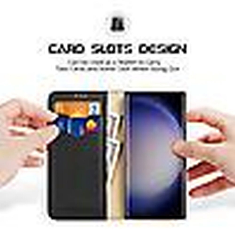 DUX DUCIS Hivo - skórzane etui portfelik do Samsung Galaxy S24 Ultra czarne