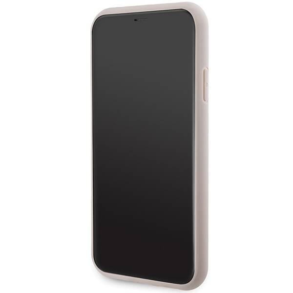 Oryginalne Etui GUESS Hardcase GUHMN61G4GFRP do iPhone 11 (Kompatybilny z Magsafe / 4G Ring classic logo / różowy)