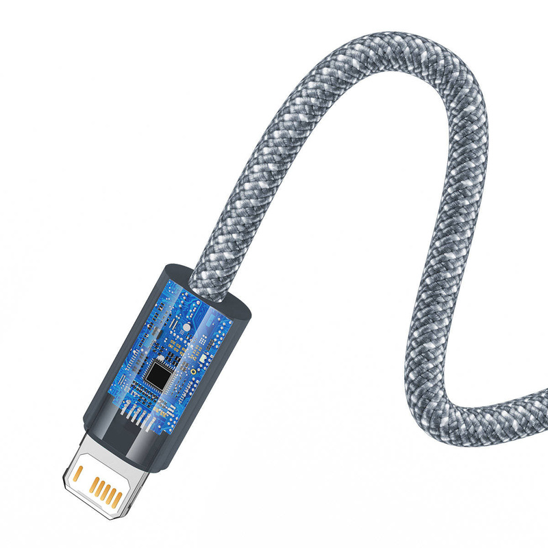 Baseus kabel do iPhone USB - Lightning 1m, 2,4A szary (CALD000416)