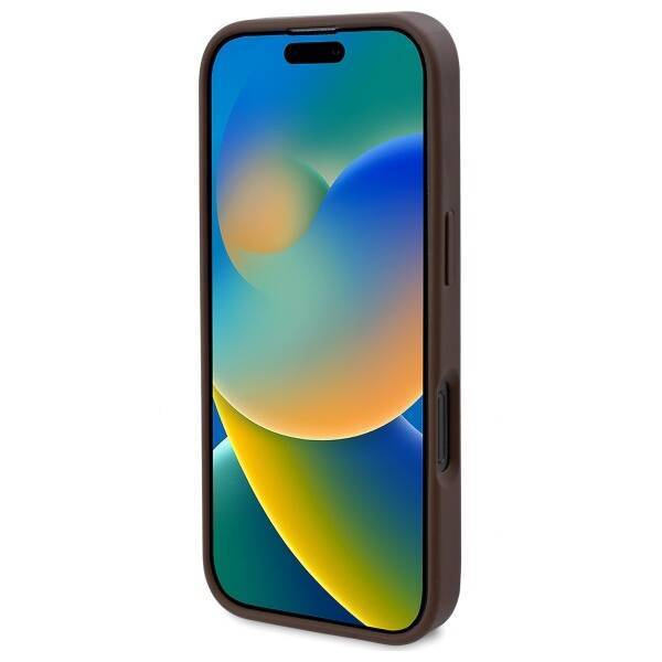 Oryginalne Etui IPHONE 16 PRO Guess Hardcase 4G Flowers Print MagSafe (GUHMP16LP4ROPEMCW) brązowe