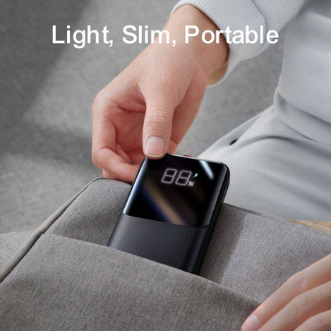 Power Bank 10000mAh 22.5W 2xUSB QC3.0 + USB-C PD3.0 + Micro USB External Battery Fast Charge JOYROOM JR-QP191 black