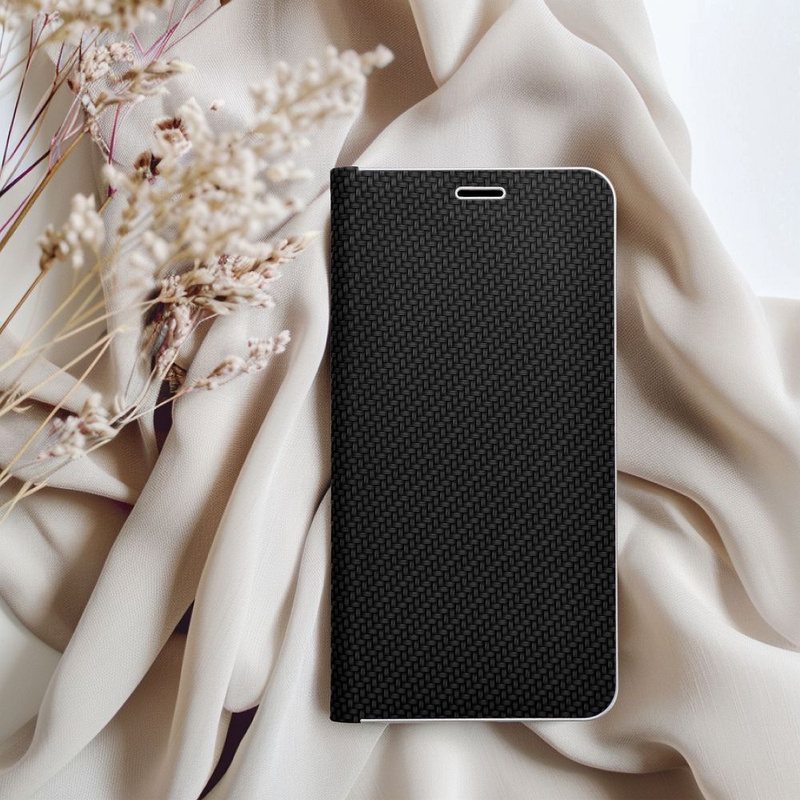 Kabura LUNA Book Carbon do IPHONE 16 Plus czarny