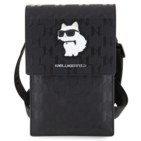 Bag Karl Lagerfeld Saffiano Monogram Choupette (KLWBSAKHPCK) black