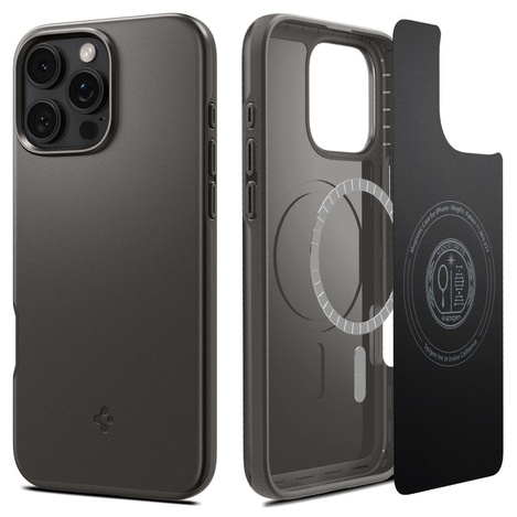 Etui Spigen Thin Fit MagSafe do na iPhone 16 Pro Max - gunmetal