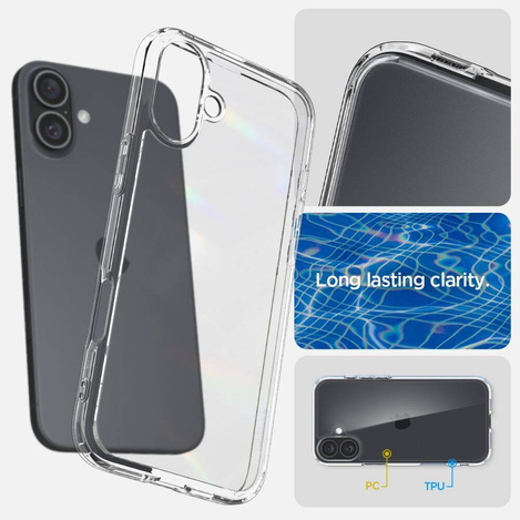 Spigen Ultra Hybrid iPhone 16 Plus crystal clear ACS08069