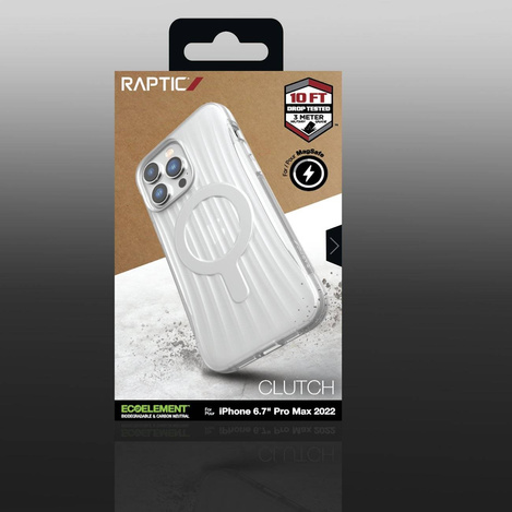 Raptic X-Doria Clutch Case iPhone 14 Pro Max mit MagSafe Rückseite transparent