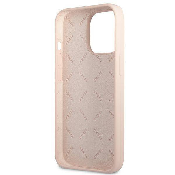 Guess GUHCP13XSLTGP iPhone 13 Pro Max 6,7 &quot;rosa / rosa Hardcase Silikondreieck