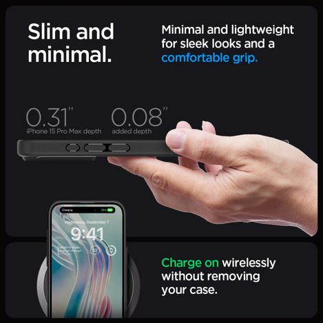 Spigen ULTRA HYBRID IPHONE 15 PRO MAX MATTSCHWARZ