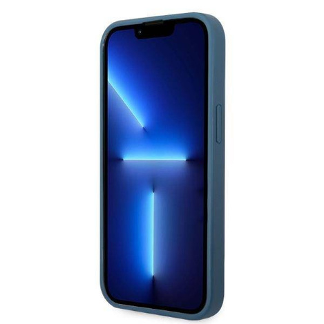 Schutzhülle IPHONE 13 MINI Guess Hardcase 4G Triangle Logo Cardslot (GUHCP13SP4TPB) blau
