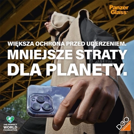 Etui PanzerGlass HardCase z D3O i certyfikatem Military Grade na iPhone 15 Pro Max - przezroczyste