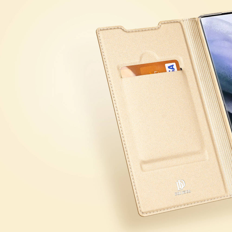 Dux Ducis Skin Pro Bookcase type case for Samsung Galaxy S22 Ultra golden
