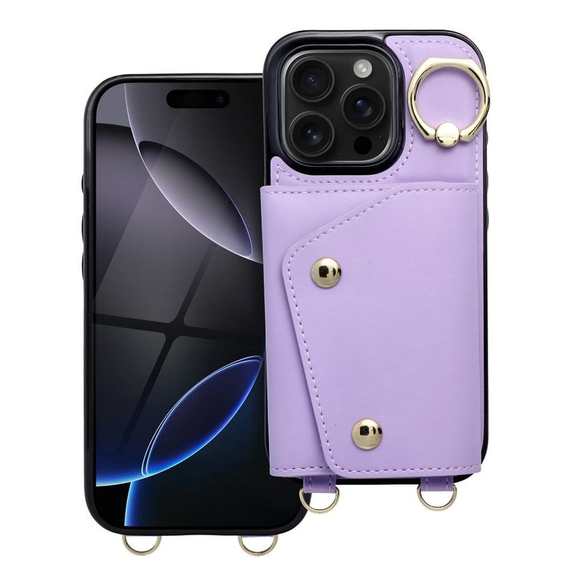 Futerał portfel WONDER dla IPHONE 16e (SE 4 2025) liliowy