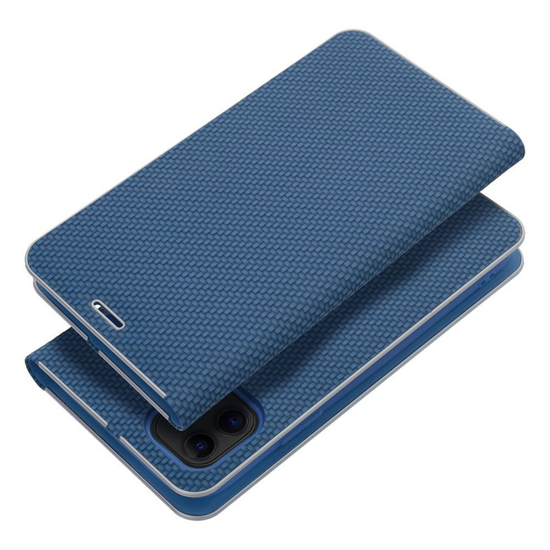 Kabura LUNA Book Carbon do IPHONE 16 Plus niebieski