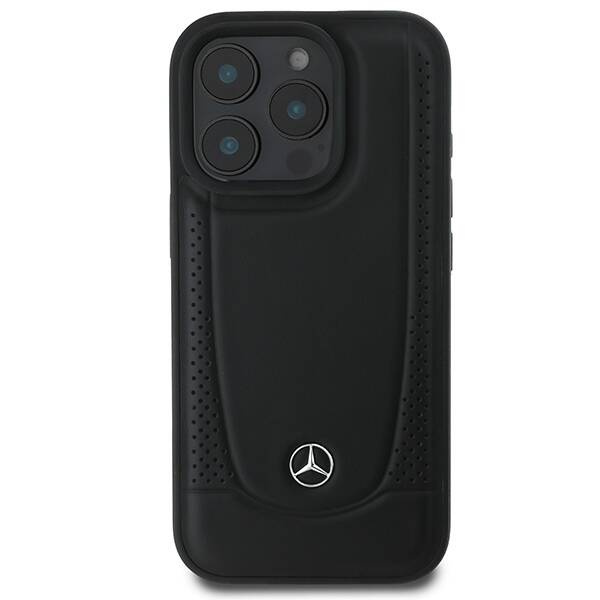 Mercedes nakładka do iPhone 16 Pro 6,3&quot; MEHCP16LARMBK Hardcase Leather Urban czarna
