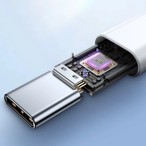 Joyroom JR-EC05 USB-C in-ear headphones - white