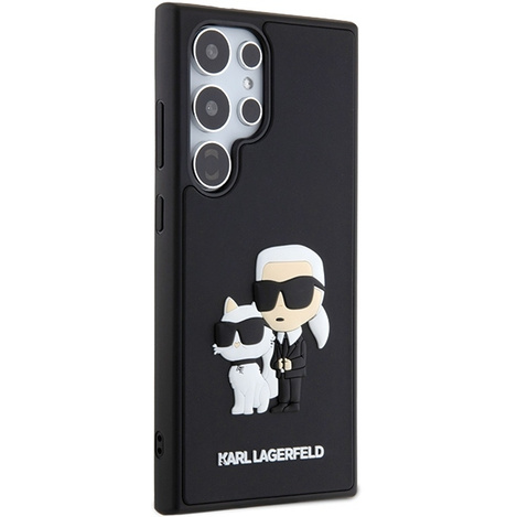 Oryginalne Etui KARL LAGERFELD hardcase 3D Rubber Karl&Choupette KLHCS24L3DRKCNK do Samsung Galaxy S24 Ultra czarny