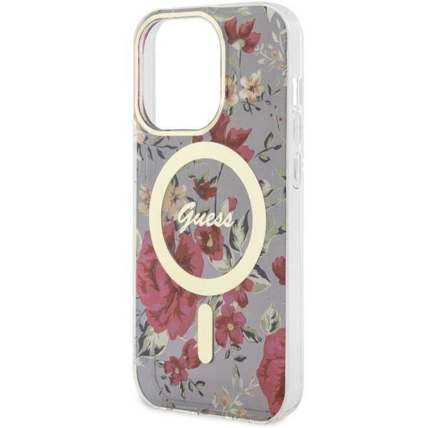 Guess GUHMP14LHCFWSA iPhone 14 Pro 6.1" grün/khaki Hardcase Flower MagSafe