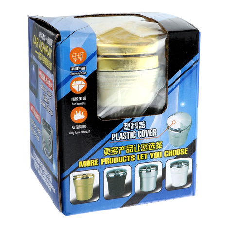 Popielniczka samochodowa CHROM złota