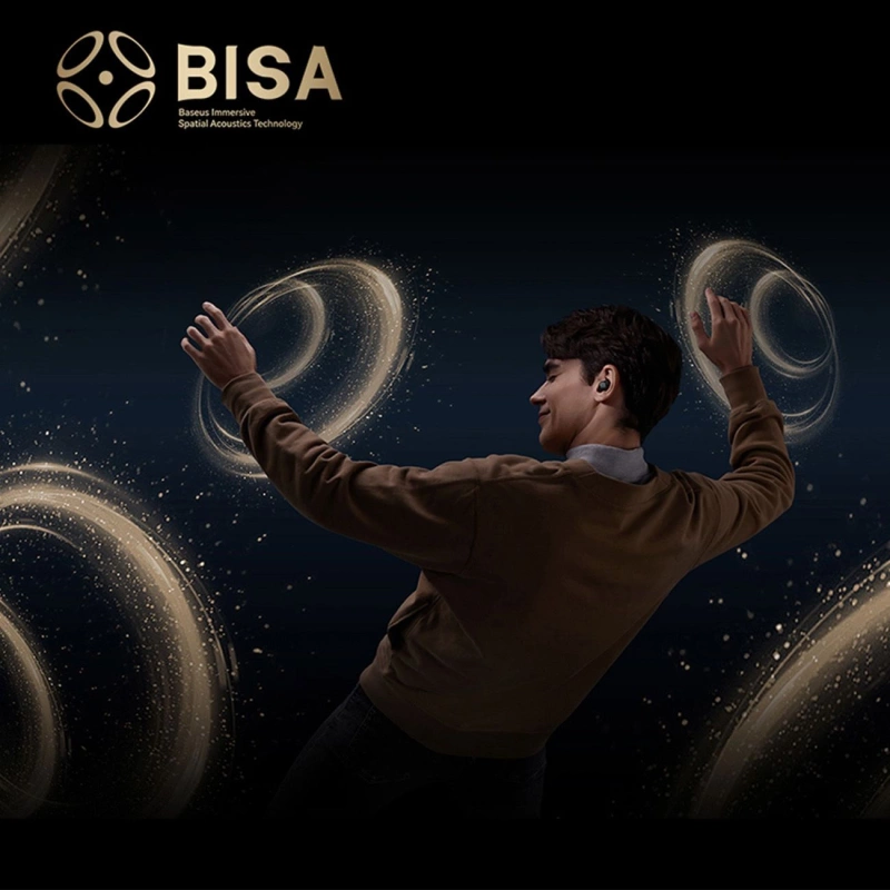 Słuchawki bezprzewodowe Baseus Bowie MA20 Pro TWS z ANC i IPX6 - czarne