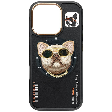 Etui Nimmy Glasses Cool Dog MagSafe do    iPhone 16 Pro czarny