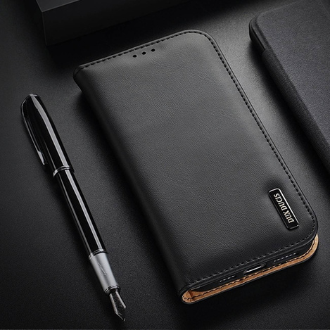 Dux Ducis Hivo echt Leder booktype case schutzhülle aufklappbare hülle für iPhone 14 Pro Max rot