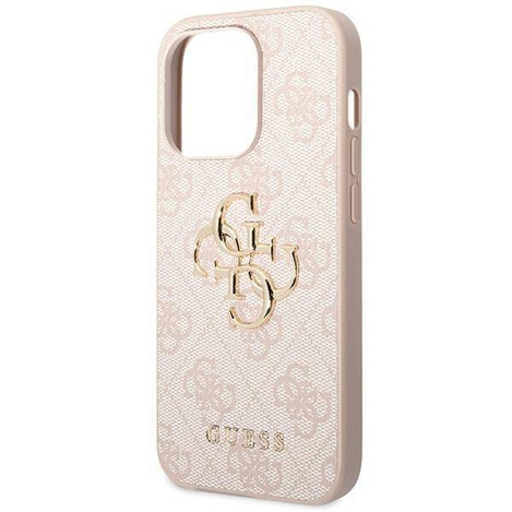 Etui Guess 4G Big Metal Logo na iPhone 15 Pro - różowe