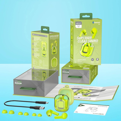 Acefast In -Ear-Funkkopfhörer TWS Bluetooth grün (T6 Jugendgrün)