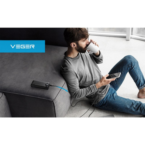 Bateria zewnętrzna (Powerbank) VEGER L20S - 20 000mAh LCD Quick Charge PD 20W biały (VP2039PD  / W2039PD )