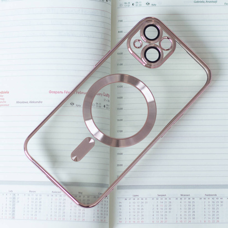 Nakładka Color Chrome Mag do Samsung Galaxy S25 Ultra różowo-złota