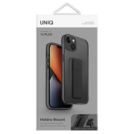 UNIQ etui Heldro Mount iPhone 14 Plus 6,7" czarny/vapour smoke