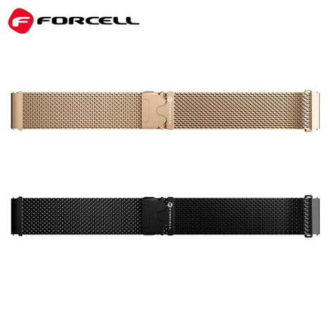Pasek do Samsung Galaxy Watch Forcell F-Design FS10 stal 22 mm czarny