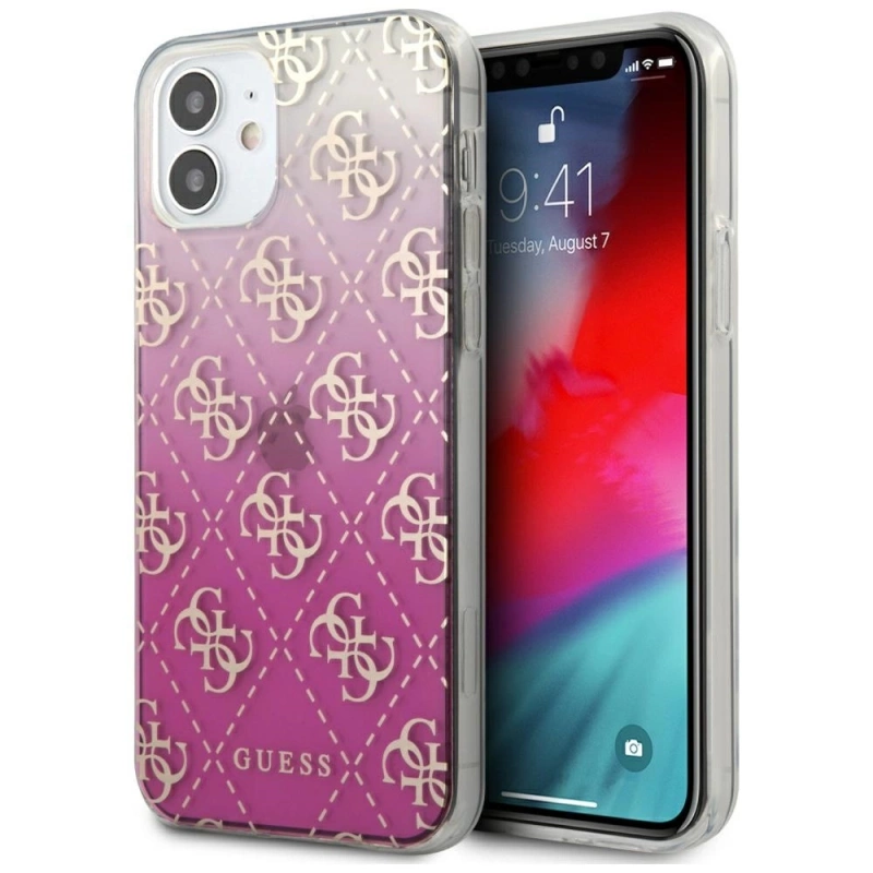 Guess GUHCP12SPCU4GGPI iPhone 12 mini 5,4" różowy/pink hardcase 4G Gradient / GUHCP12SPCU4GGPI
