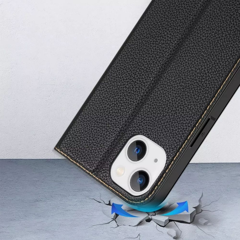 Dux Ducis Skin X2 Hülle für iPhone 14 Plus Hülle mit Magnetklappe schwarz