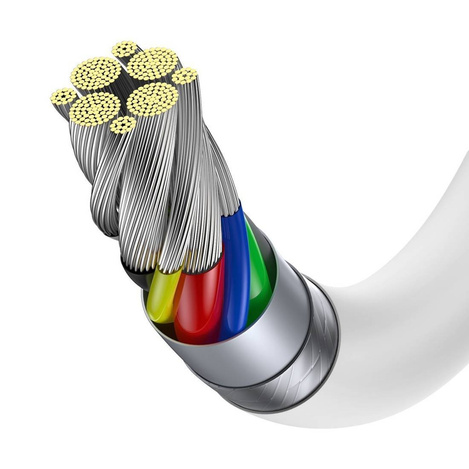 Baseus Superior kabel przewód USB Typ C - USB Typ C szybkie ładowanie Quick Charge / Power Delivery / FCP 100W 5A 20V 1m biały (CATYS-B02)