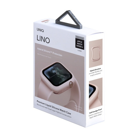UNIQ etui Lino Apple Watch Series 5/4 44MM różowy/blush pink