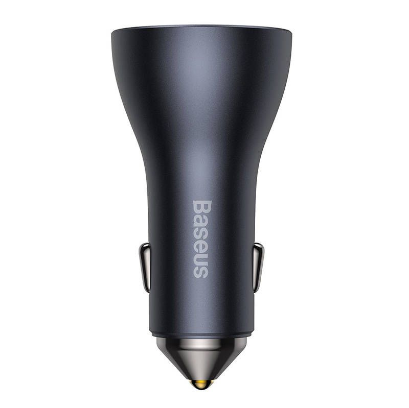 Baseus Golden Contactor Pro USB-A car charger + 2x USB-C 65W dark gray (CGJP010013)