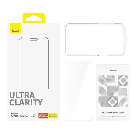 Szkło hartowane do iPhone 13 Pro Max/14 plus Baseus OS Diamond Series HD (Przezroczysty)