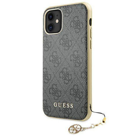 Guess GUHCN61GF4GGR iPhone 11 grey /szary hard case 4G Charms Collection