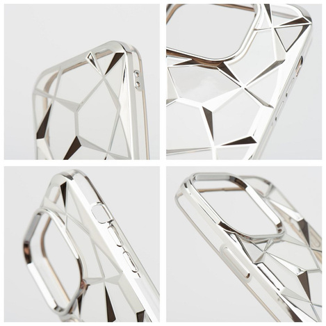 Futerał TWINKI do IPHONE 15 srebrny