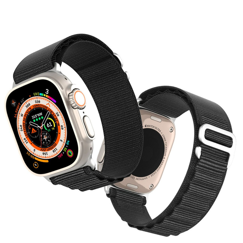 Sport-Schnallenarmband für Apple Watch Ultra 8/7/6/SE/5/4/3/2/1 (42, 44, 45, 49 mm) Dux Ducis Armband GS-Version – Schwarz