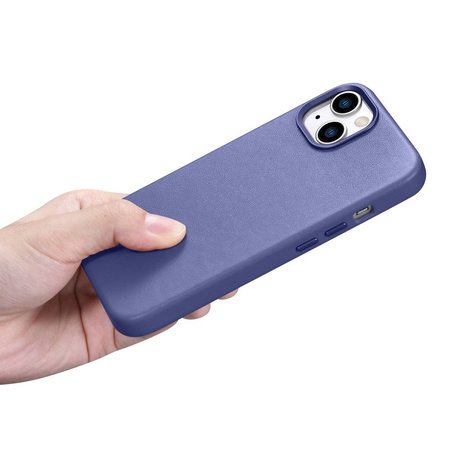iCarer Case Leather genuine leather case for iPhone 14 Plus hellviolett () (MagSafe compatible)