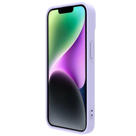 Nillkin CamShield Silky Silikonhülle iPhone 14 Plus Hülle mit Kameraschutz Lila