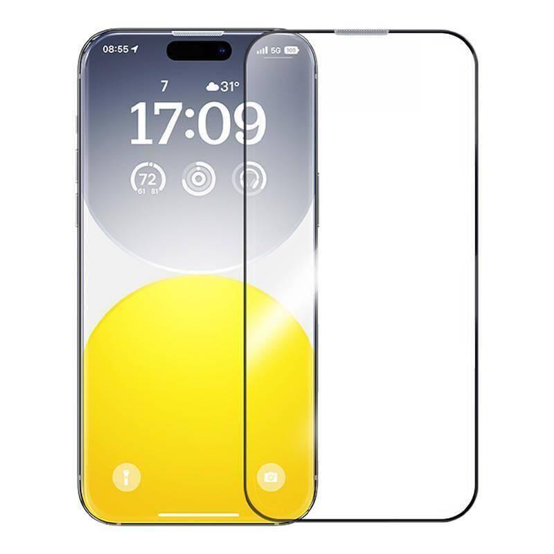 Szkło Hartowane 5D APPLE IPHONE 15 PLUS Baseus Sapphire Glass czarne