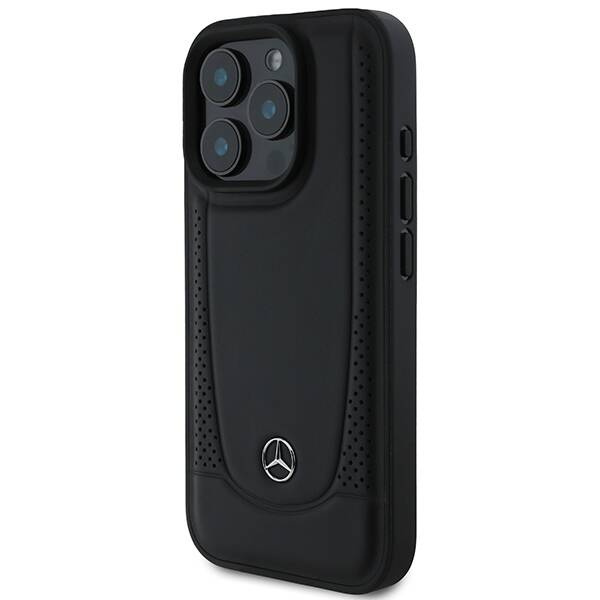 Mercedes nakładka do iPhone 16 Pro 6,3&quot; MEHCP16LARMBK Hardcase Leather Urban czarna