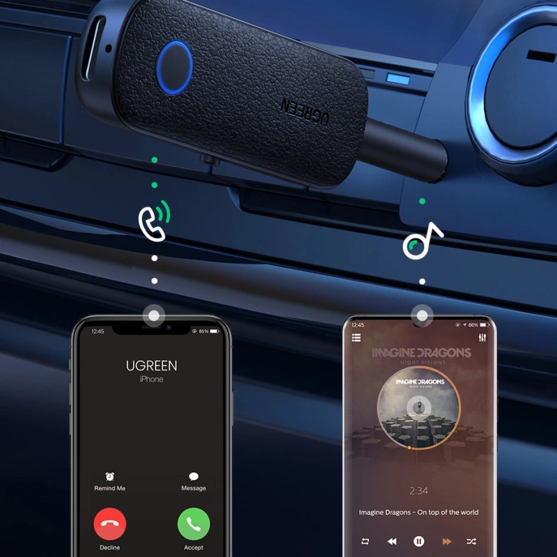 Ugreen Empfänger Bluetooth-Sender Miniklinke 3,5 mm schwarz (CM403)