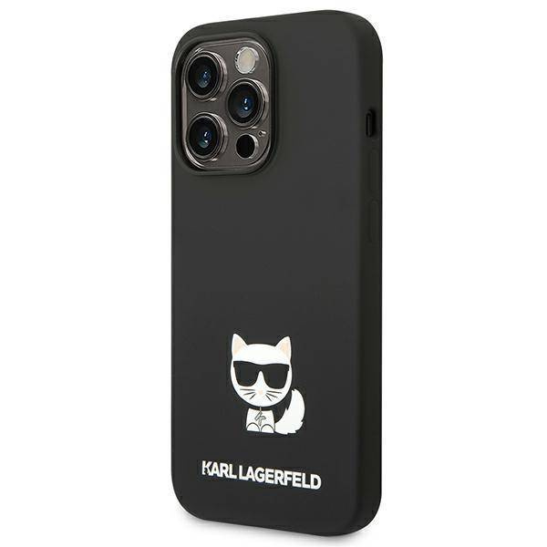 Oryginalne Etui IPHONE 14 PRO MAX Karl Lagerfeld Hardcase Silicone Choupette Body czarne