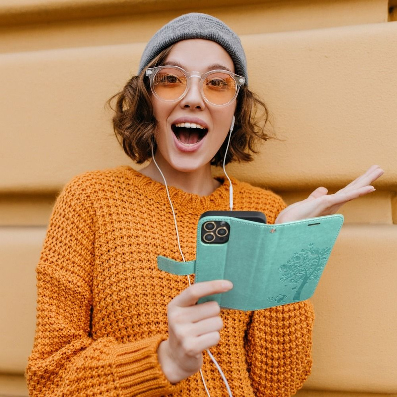 Kabura MEZZO Book do SAMSUNG A13 5G / A04S drzewo zielony